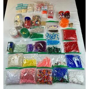 Beads GALORE Jewelry Making  Shapes Sizes Colors Vintage Huge Lot of 11 Lbs.